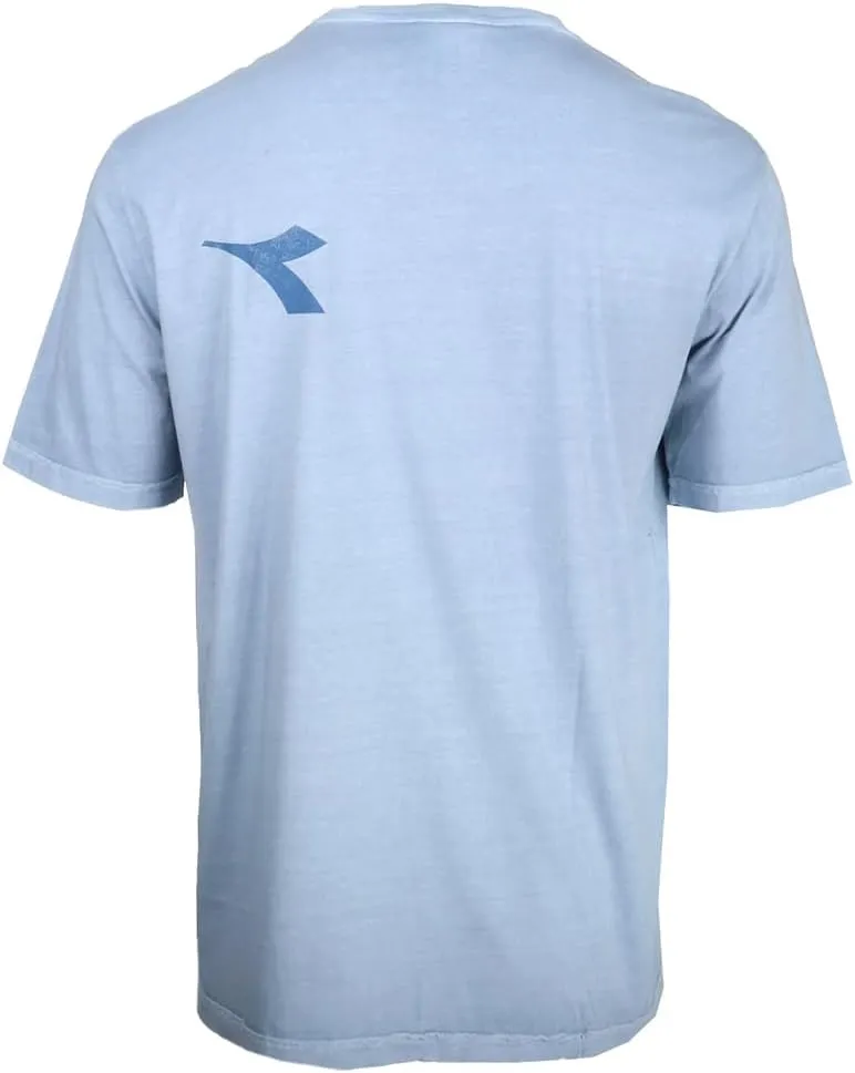 Diadora Mens Manifesto Palette Logo Crew Neck Short Sleeve Casual Tops Casual - Blue