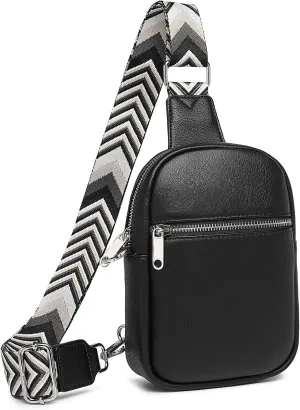DIOMO Anti Theft Crossbody Bags for Women with Zipper Lock, RFID Small Sling Bag, Vegan Leather Safe Mini Travel Purse (Small-Black)