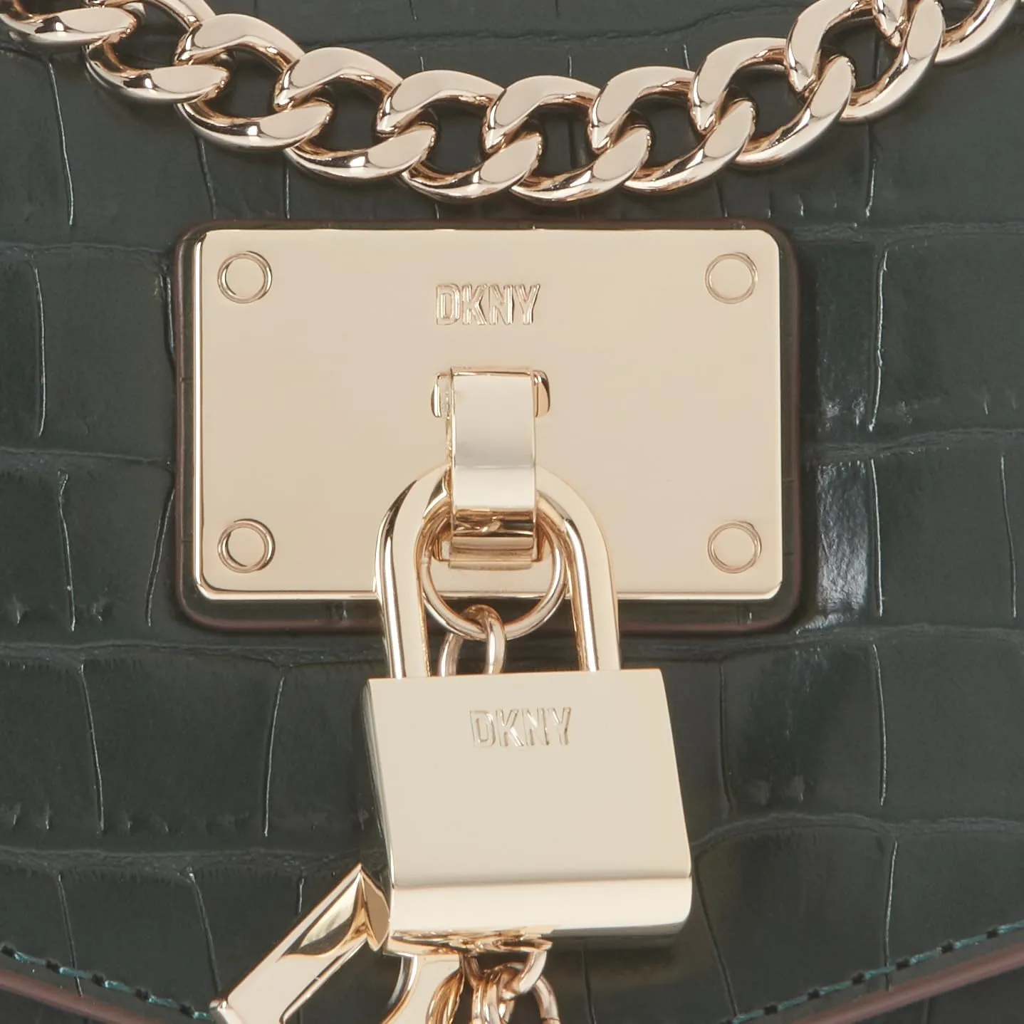 DKNY Elissa Small Shoulder Bag with Logo Charm