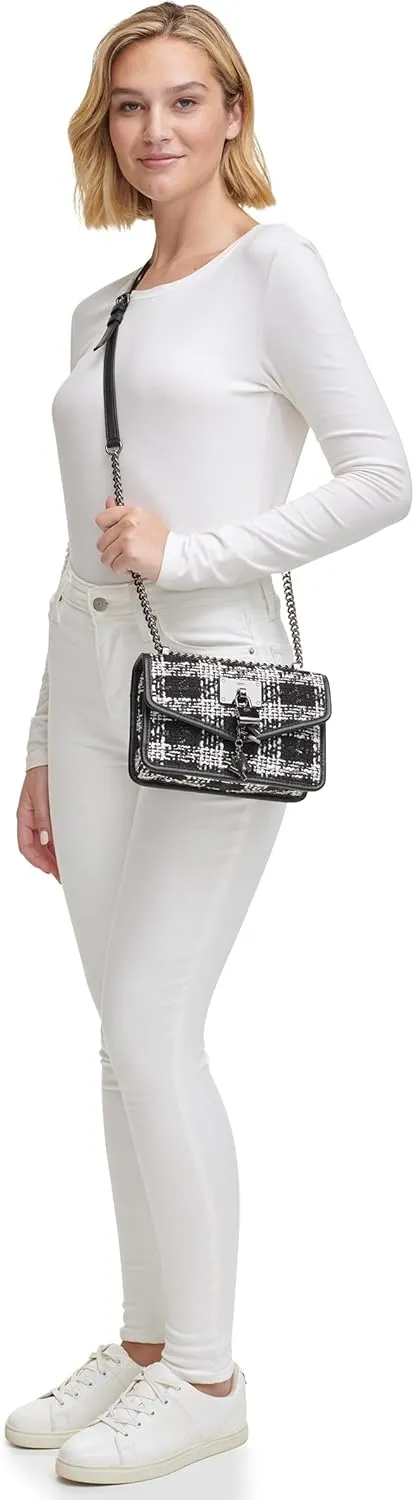 DKNY Elissa Small Shoulder Bag with Logo Charm
