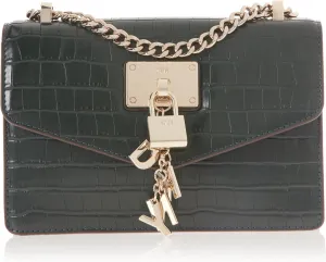 DKNY Elissa Small Shoulder Bag with Logo Charm