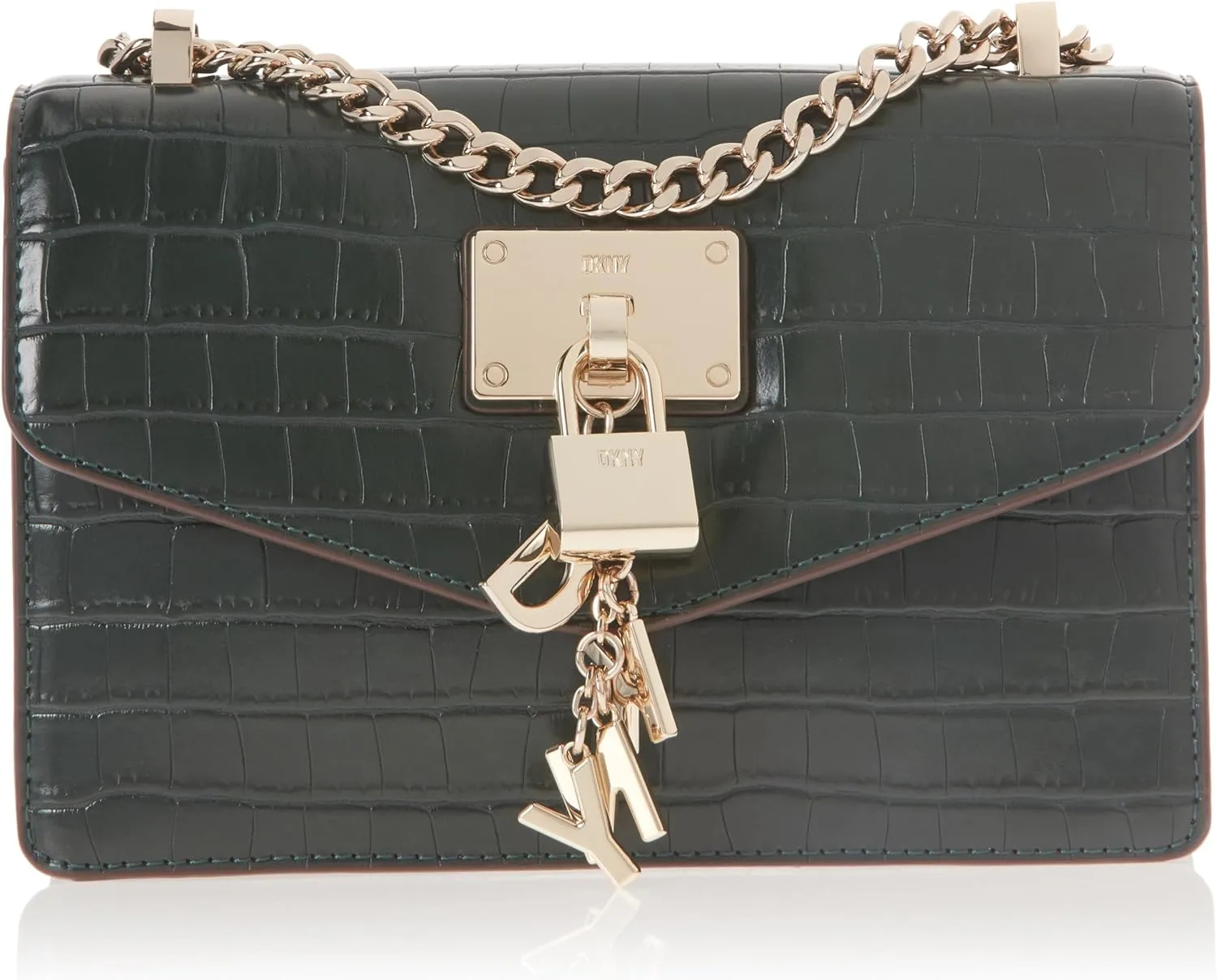 DKNY Elissa Small Shoulder Bag with Logo Charm