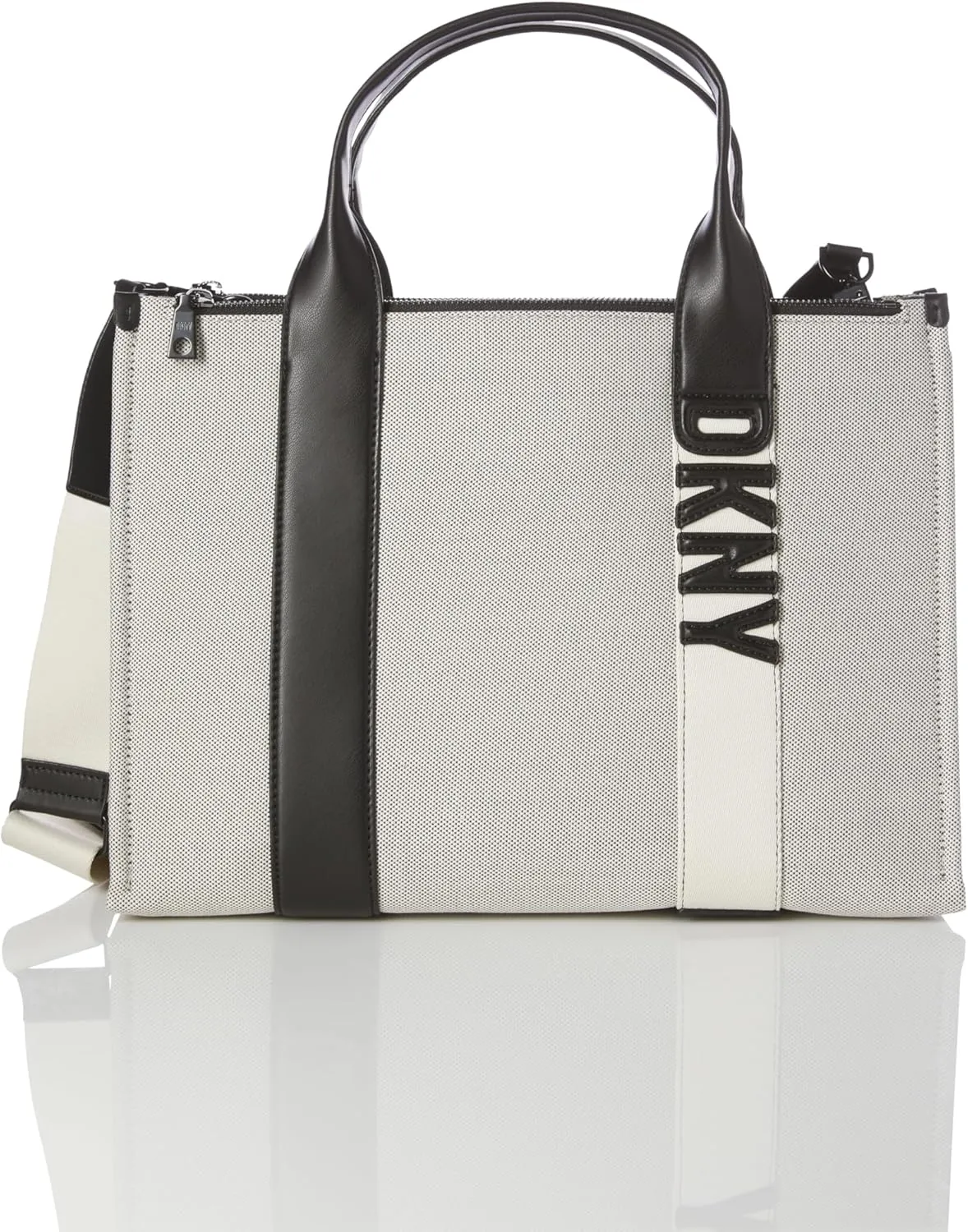 DKNY Holly Medium Tote Bag, Natural/Black