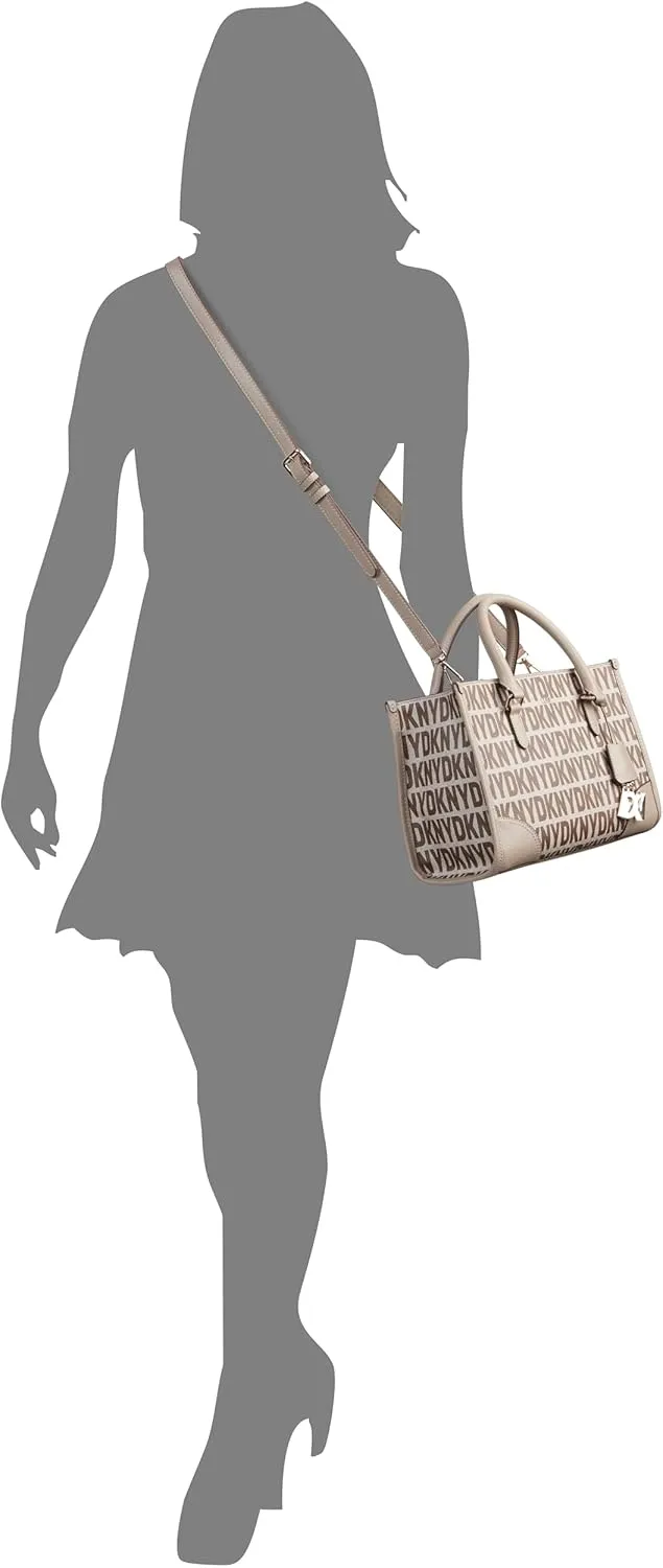 DKNY womens Perri Satchel With Logo Charm