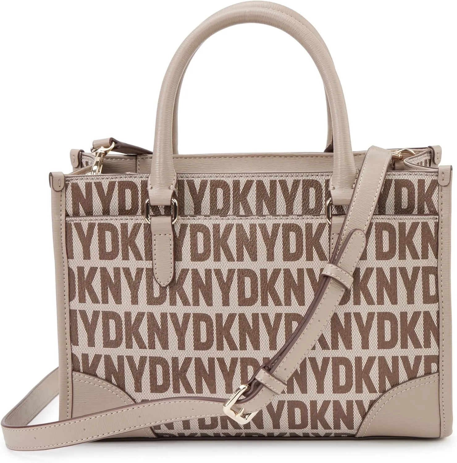DKNY womens Perri Satchel With Logo Charm