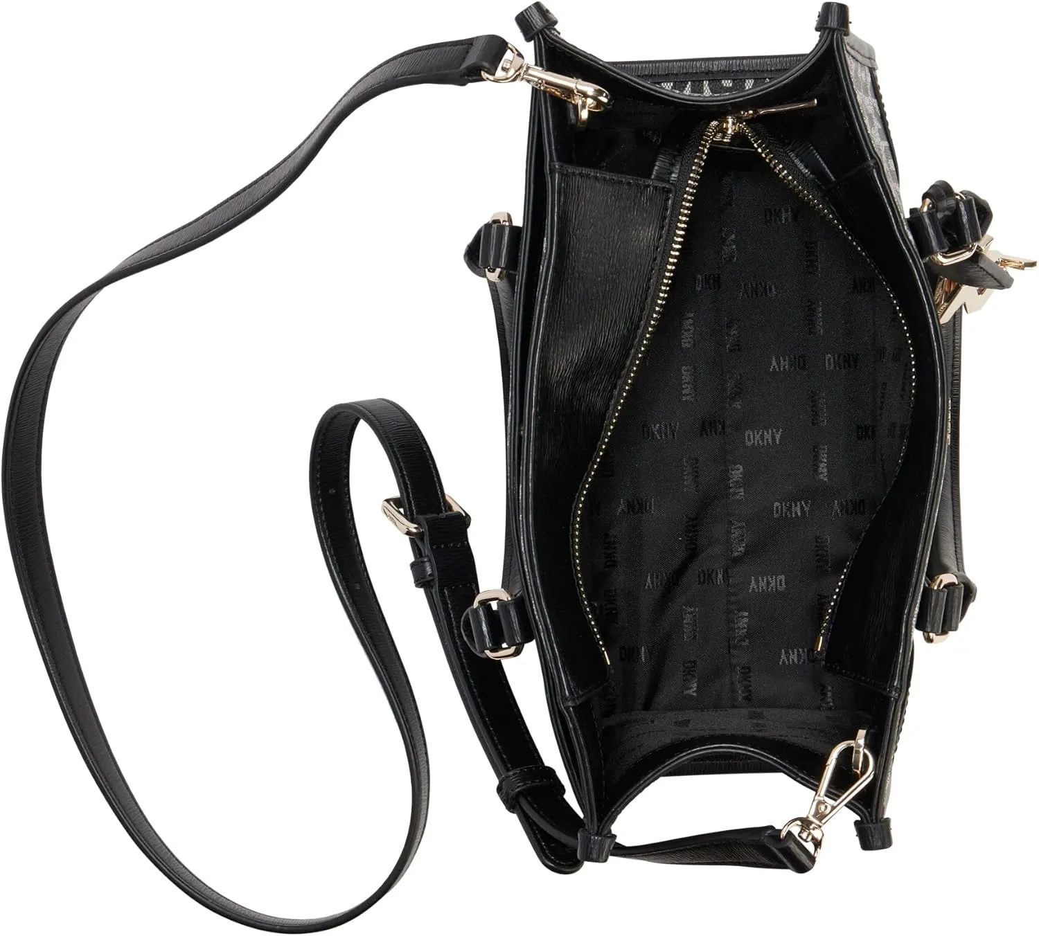 DKNY womens Perri Satchel With Logo Charm