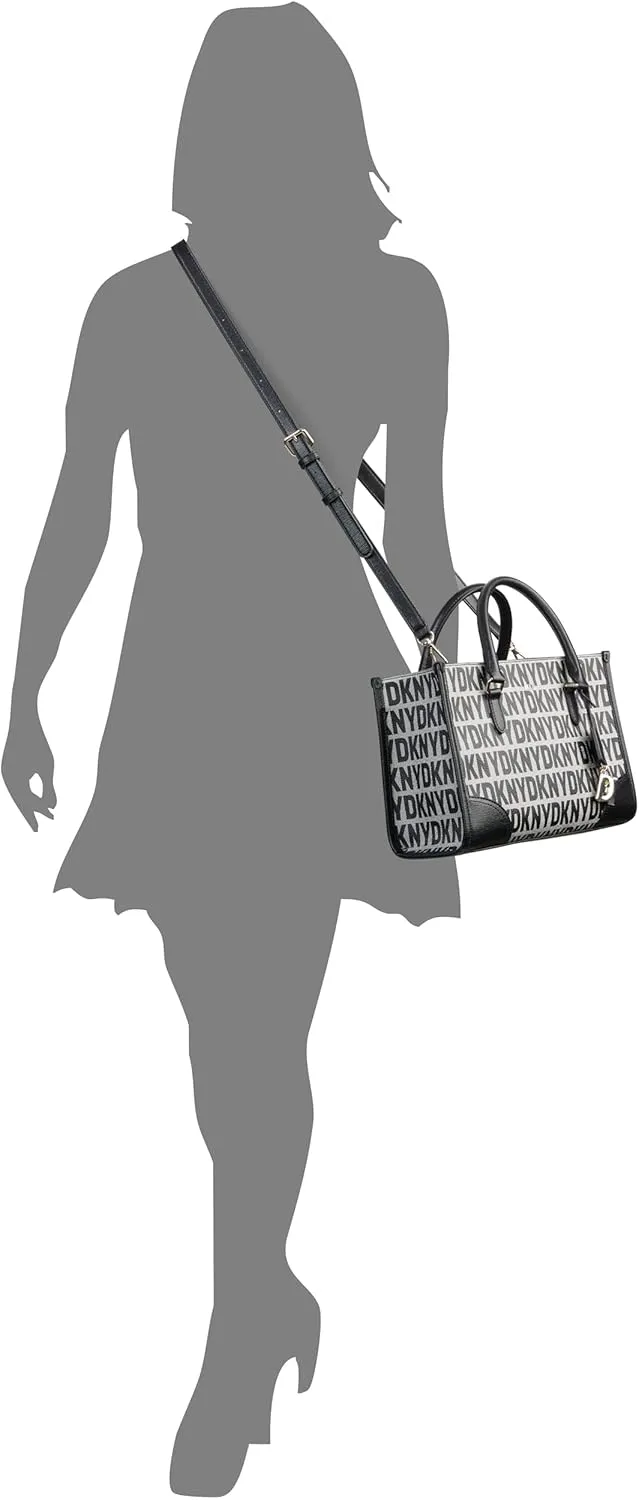 DKNY womens Perri Satchel With Logo Charm