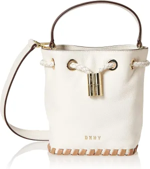 DKNY Womens Winnie Sm Bucket CROSSBODY, Wt/Snd Cstl, One Size US