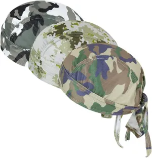 DOCILA 3 Pcs Do Rags for Men Skull Cap Bandana Hat Breathable Helmet Linner Beanie