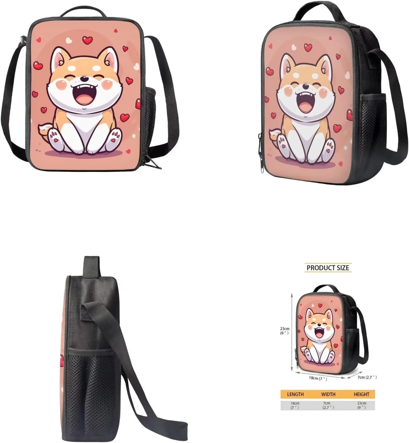 Dog School BagChildren Backpack with Lunch Bag and Pencil Case for Boys Girls 4 Piece Rucksack Backpack Set for Student Backpacks for School Student Waterproof 4 Piece School Bag