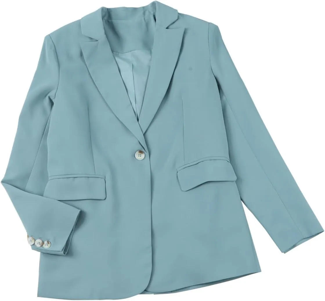 Dokotoo Womens 2024 Fashion Spring Lapel Collar Buttons Blazer Jackets for Women Business Casual