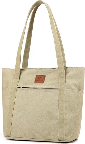 DOURR Womens Shoulder Handbags Heavy Duty Canvas Work Tote Retro Bucket Bag