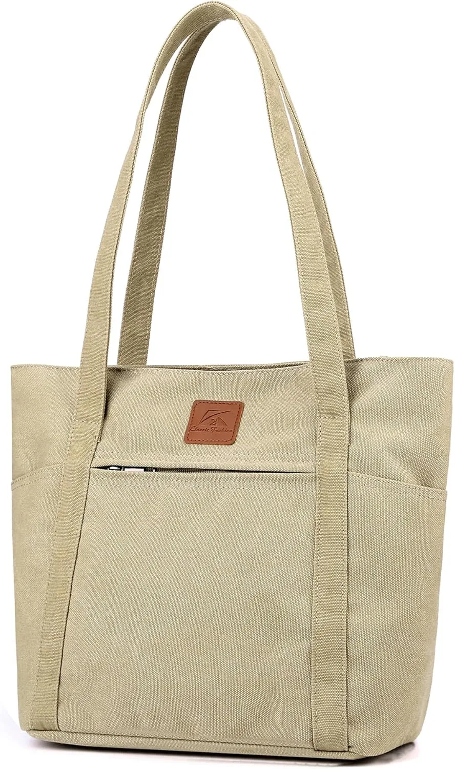 DOURR Womens Shoulder Handbags Heavy Duty Canvas Work Tote Retro Bucket Bag