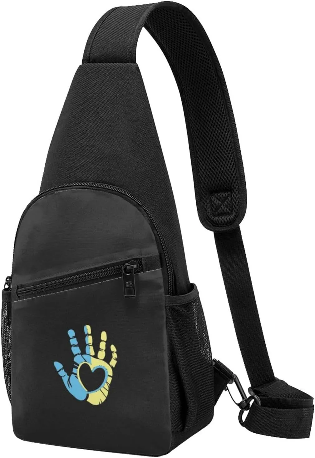 Down Syndrome Awareness Hand Unisex Chest Bag Lightweight Crossbody Shoulder Bag Travel Pocket