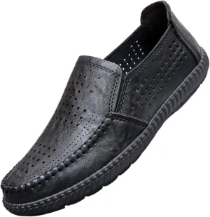 Dress Shoes For Men Summer men's breathable leather shoes sandals business casual comfortable middle-aged and elderly dad men's shoes