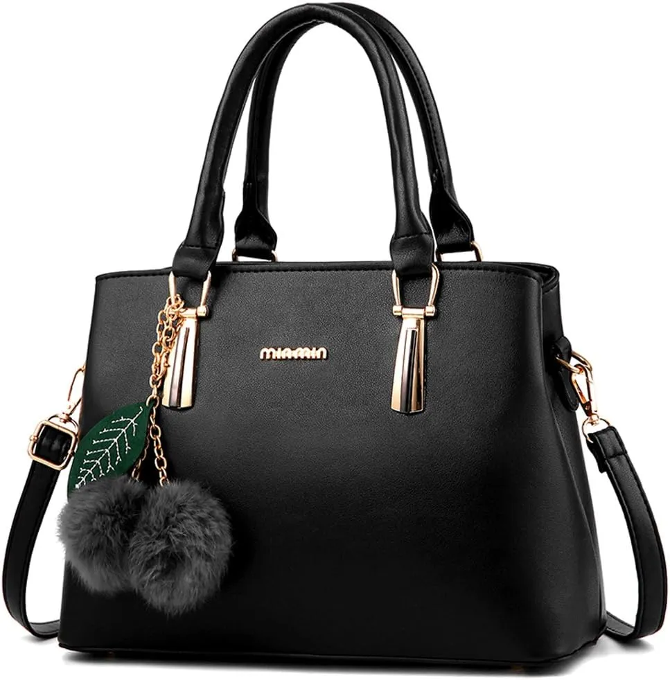 Dreubea Women's Leather Handbag Tote Shoulder Bag Crossbody Purse