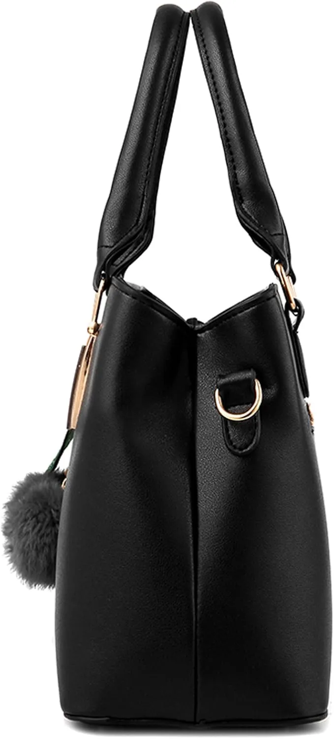 Dreubea Women's Leather Handbag Tote Shoulder Bag Crossbody Purse
