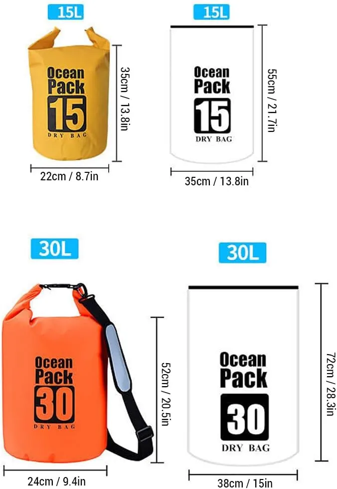 Dry Bag Backpack Waterproof Shoulder Bag Swimming Bag Camping Bag Stream Tracing Bag Drifting Barrel Bag PVC High Waterproof High Frequency Seaming Sports Bag for Men/Women