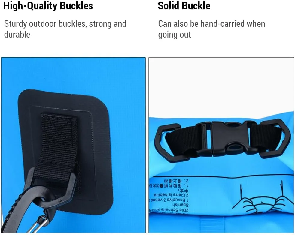 Dry Bag Backpack Waterproof Shoulder Bag Swimming Bag Camping Bag Stream Tracing Bag Drifting Barrel Bag PVC High Waterproof High Frequency Seaming Sports Bag for Men/Women