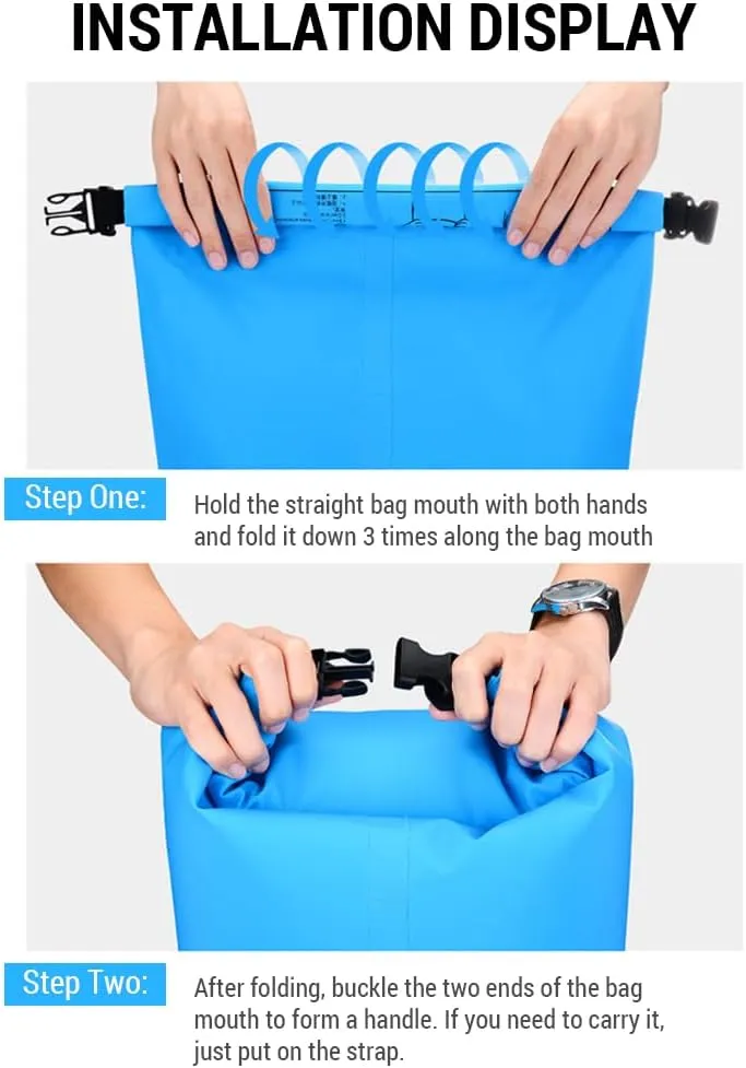 Dry Bag Backpack Waterproof Shoulder Bag Swimming Bag Camping Bag Stream Tracing Bag Drifting Barrel Bag PVC High Waterproof High Frequency Seaming Sports Bag for Men/Women