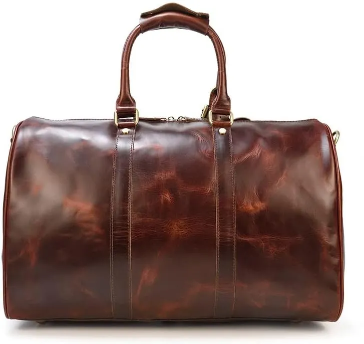 Duffle Bag Leather Travel Bag Duffle Bag Gym Sports Leather for Travel, Workout