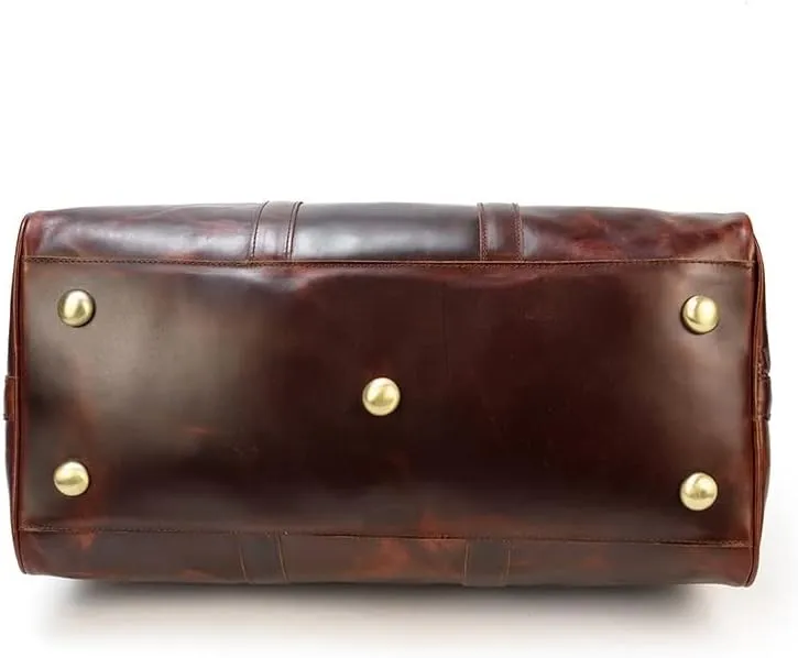 Duffle Bag Leather Travel Bag Duffle Bag Gym Sports Leather for Travel, Workout