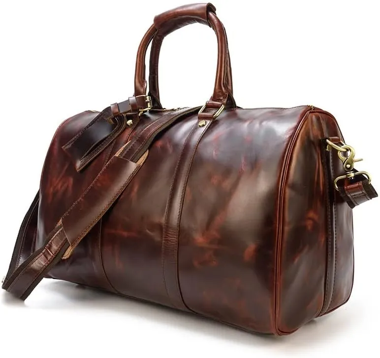 Duffle Bag Leather Travel Bag Duffle Bag Gym Sports Leather for Travel, Workout