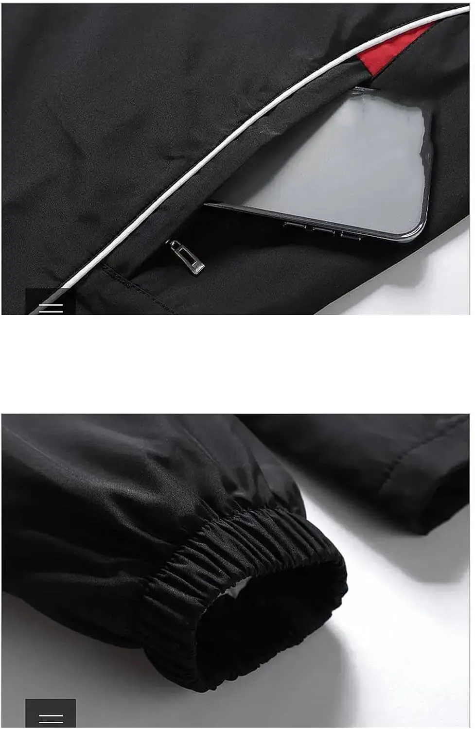 Dvbfufv Men's Casual Windproof Running Sportswear Sets Plus Size Breathable Jogging Sport Jacket Pants Sweatsuit