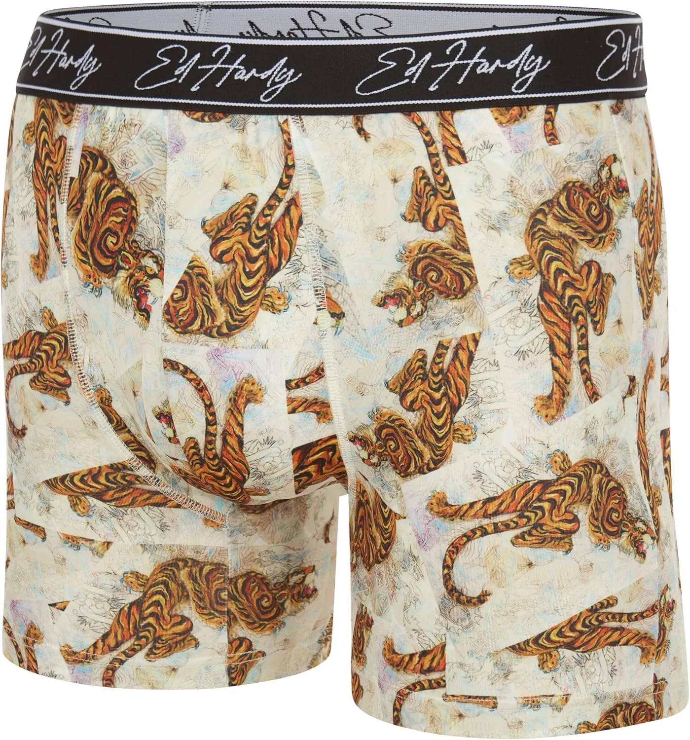 ED HARDY Mens Boxer Briefs Active Stretch Breathable Underwear, Comfortable Gym Boxer Briefs- Multipack