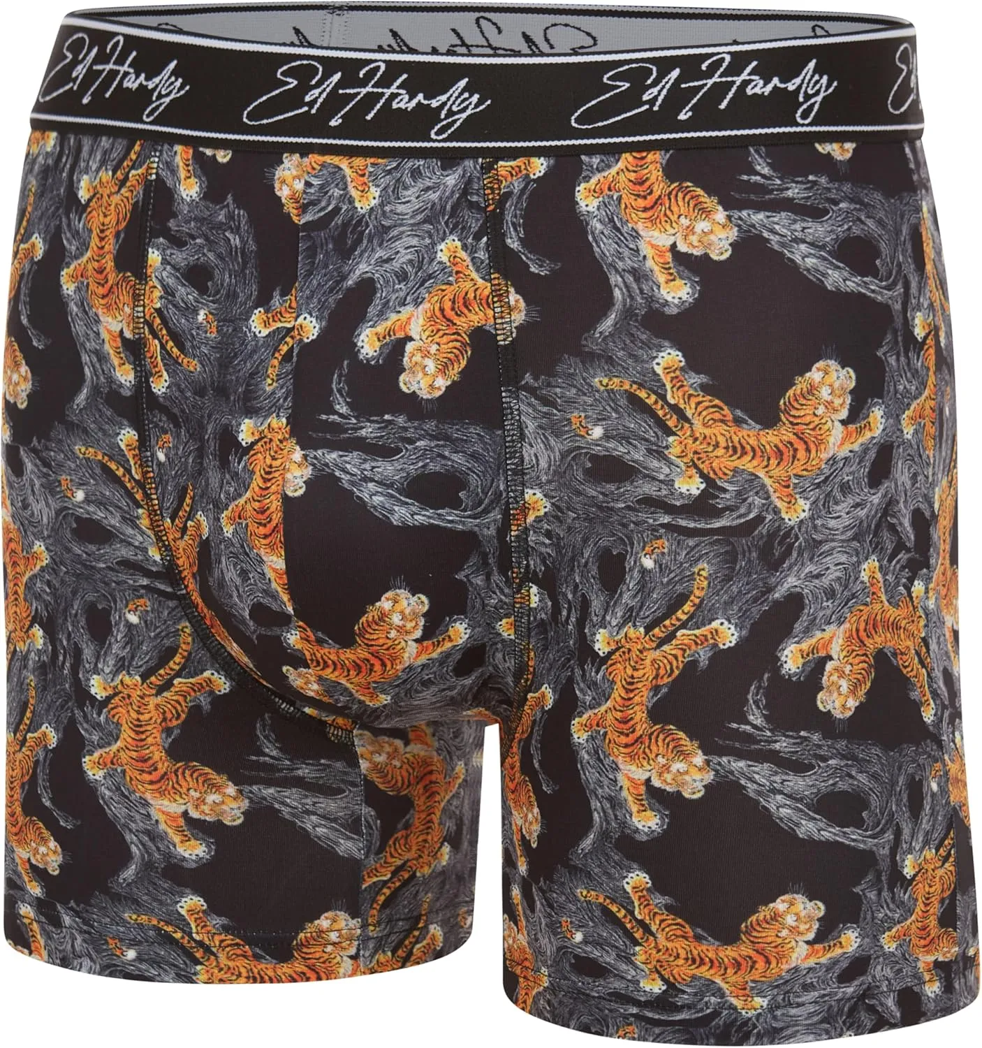 ED HARDY Mens Boxer Briefs Active Stretch Breathable Underwear, Comfortable Gym Boxer Briefs- Multipack