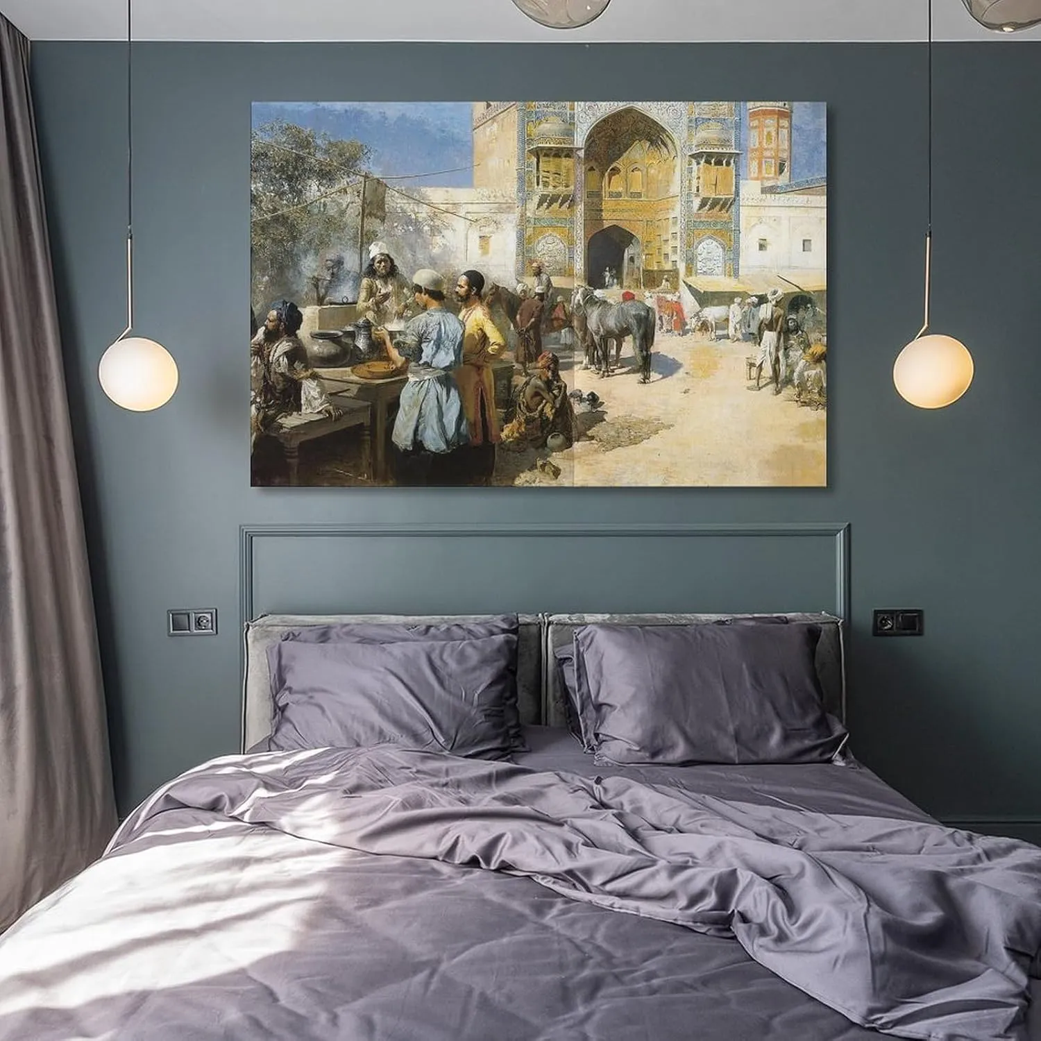Edwin Lord Weeks - An Open-Air Restaurant, Lahore, C1889 Canvas Art Poster And Wall Art Picture Print Modern Family Bedroom Decor Posters 12x18inch(30x45cm)