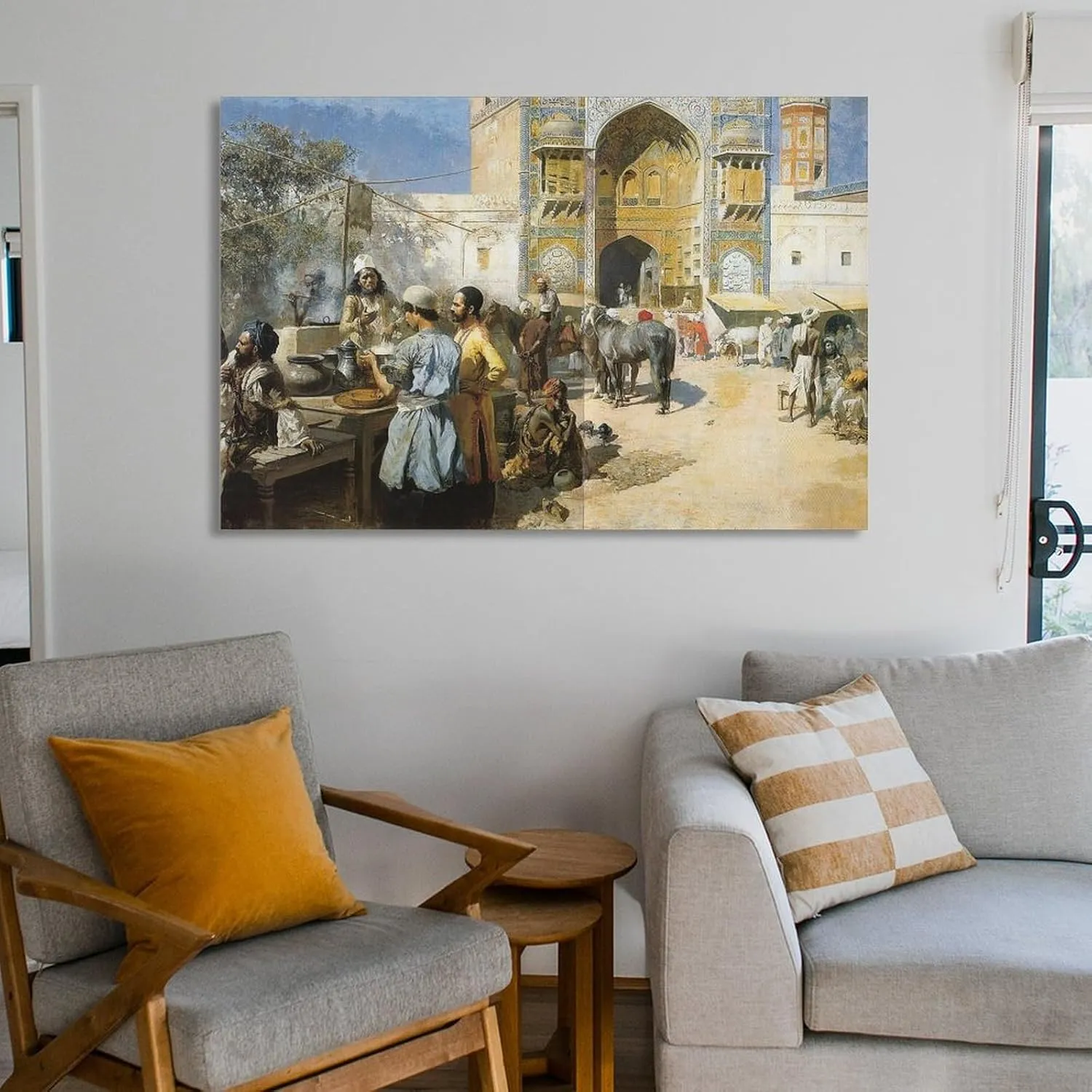 Edwin Lord Weeks - An Open-Air Restaurant, Lahore, C1889 Canvas Art Poster And Wall Art Picture Print Modern Family Bedroom Decor Posters 12x18inch(30x45cm)