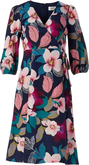 Eliza J Women's Printed Midi Wrap Dress