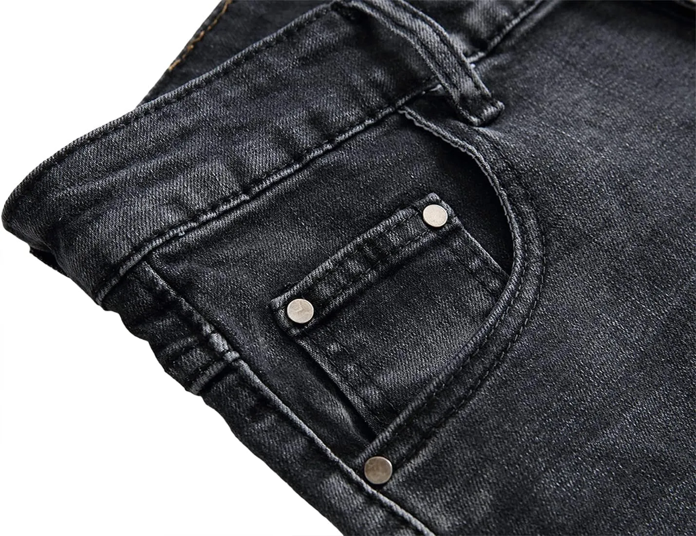 Enrica Men's Casual Printed Regular Fit Ripped Denim Shorts