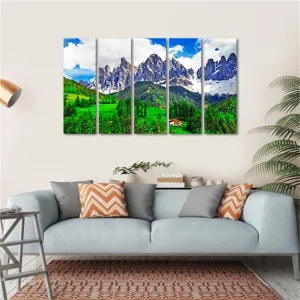 ERGO PLUS Modern Artwork Wall Art Canvas Abstract Paintings - Alpine Scenery Dolomites Italy - Decor for Living Room Bedroom Kitchen - 52x30in