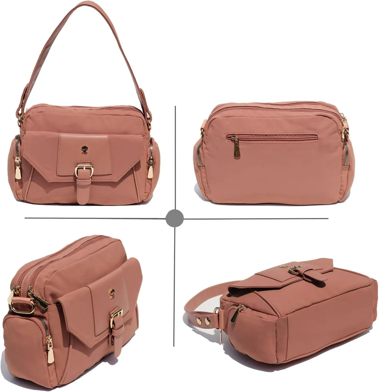 ESVAN Crossbody Bags for Women, Fashion Purses for Women Handbags Shoulder Bag with 2 Detachable Strap