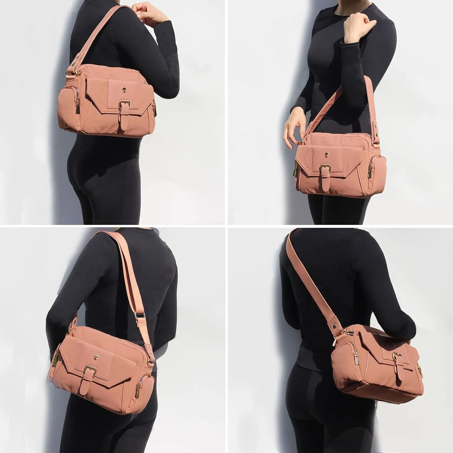 ESVAN Crossbody Bags for Women, Fashion Purses for Women Handbags Shoulder Bag with 2 Detachable Strap