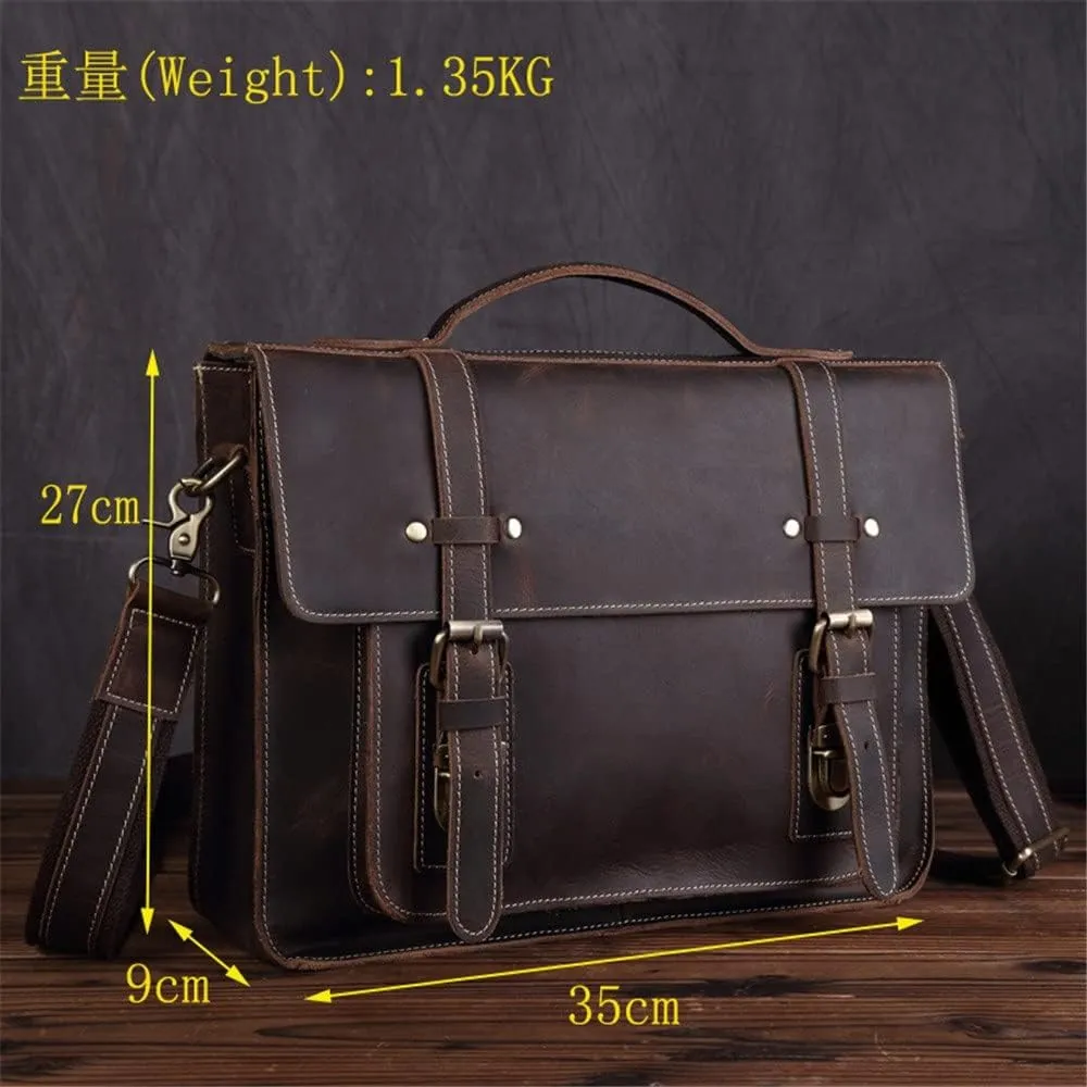 European and American Fashion Men's Handbag Postman Business Briefcase Shoulder Diagonal Bag