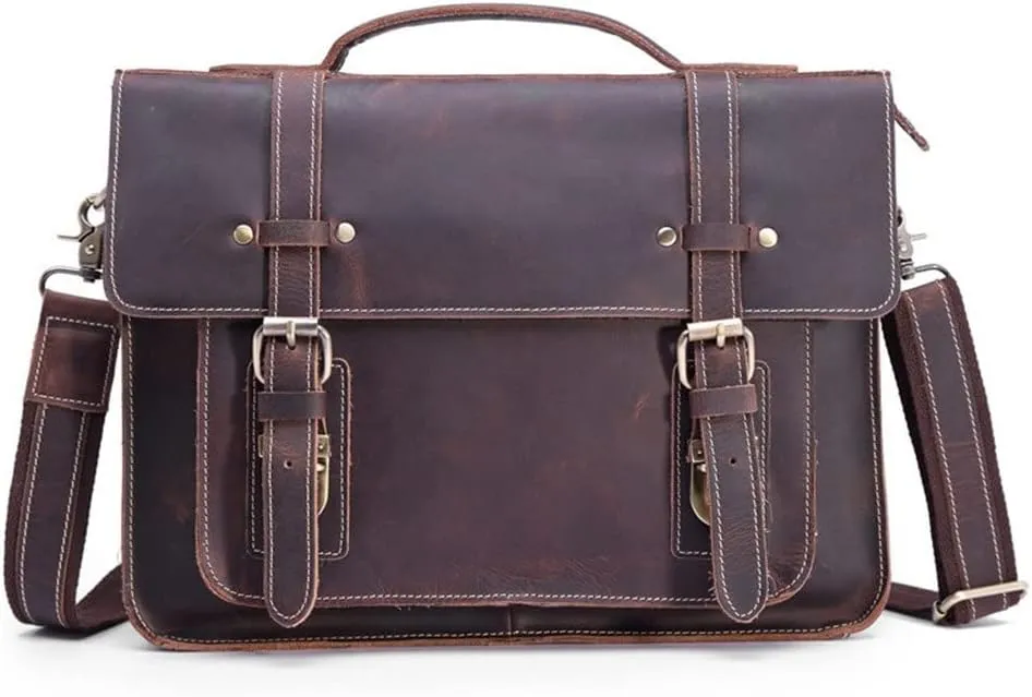 European and American Fashion Men's Handbag Postman Business Briefcase Shoulder Diagonal Bag