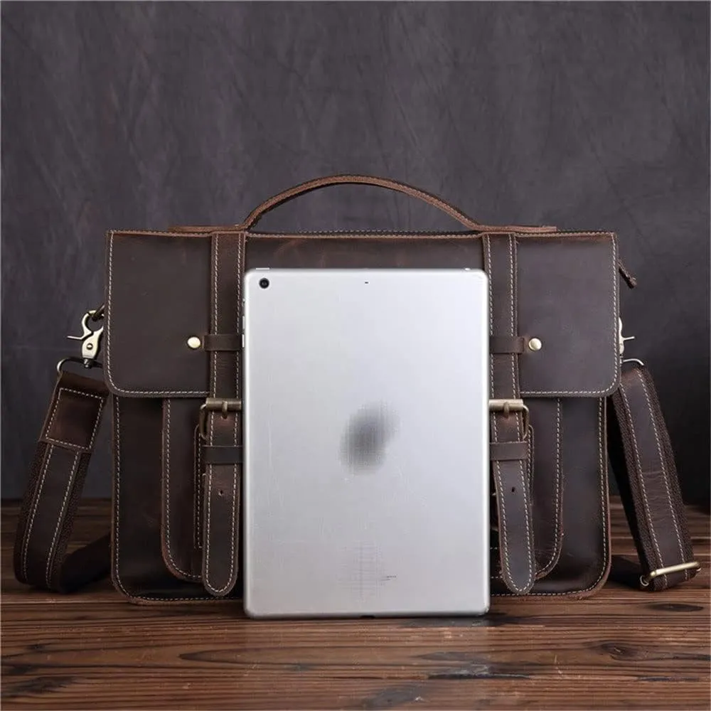 European and American Fashion Men's Handbag Postman Business Briefcase Shoulder Diagonal Bag