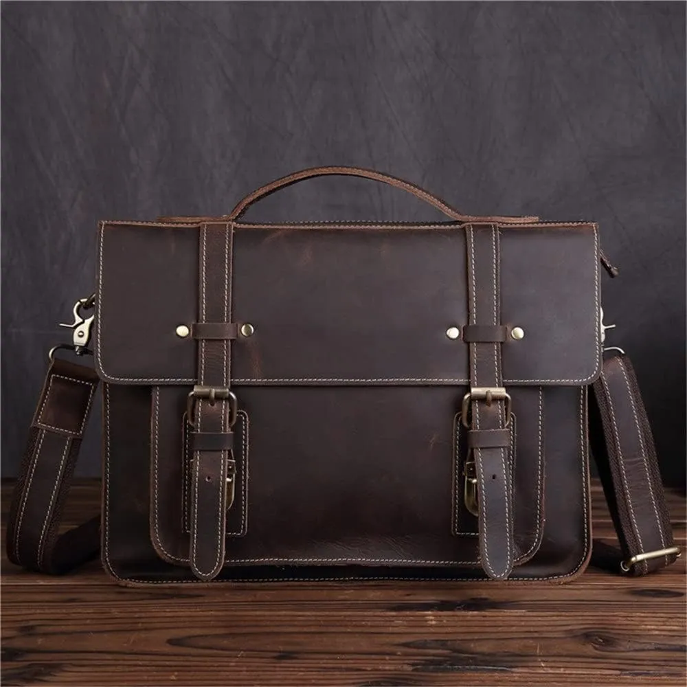 European and American Fashion Men's Handbag Postman Business Briefcase Shoulder Diagonal Bag