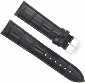 Ewatchparts 18mm Leather Watch Band Strap Compatible With Girard Perregaux Vintage Watch 18/16mm Black
