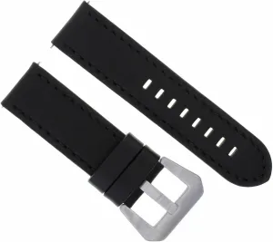 Ewatchparts 24mm Leather Watch Band Strap Compatible With Breitling Navitimer Chronomat Bentley Black
