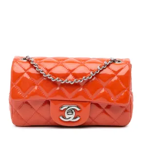 Extra Mini Rectangular Classic Patent Single Flap
