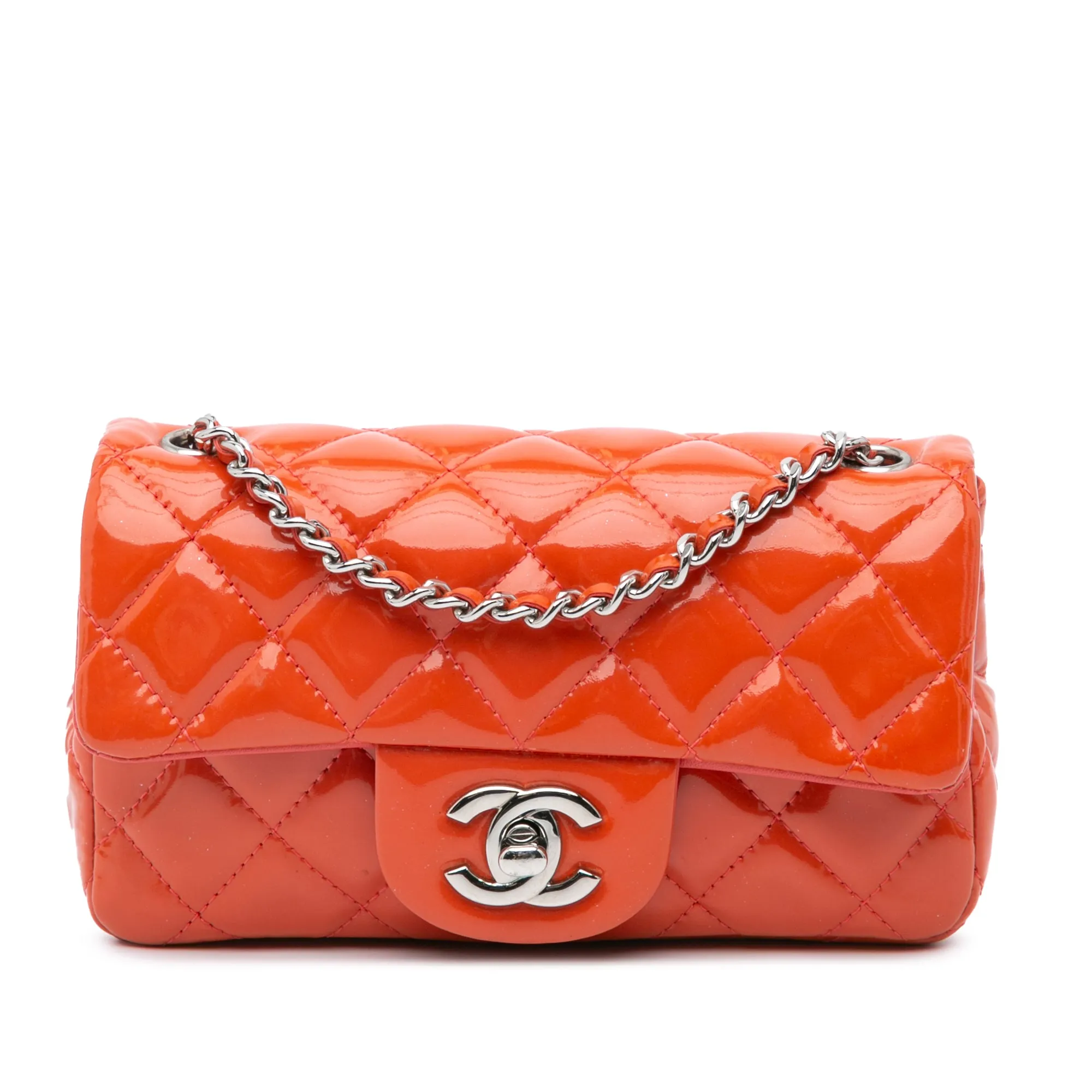 Extra Mini Rectangular Classic Patent Single Flap