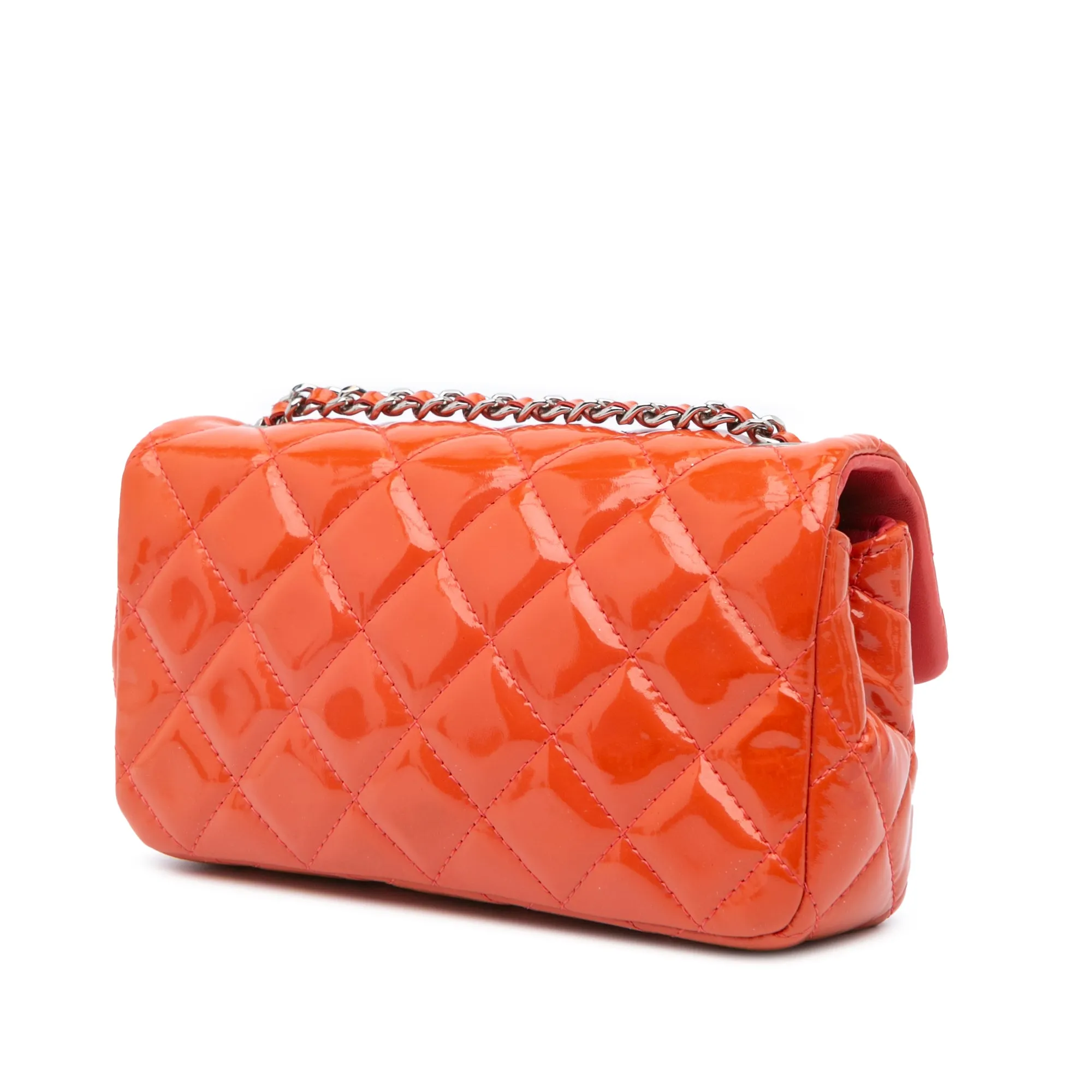 Extra Mini Rectangular Classic Patent Single Flap