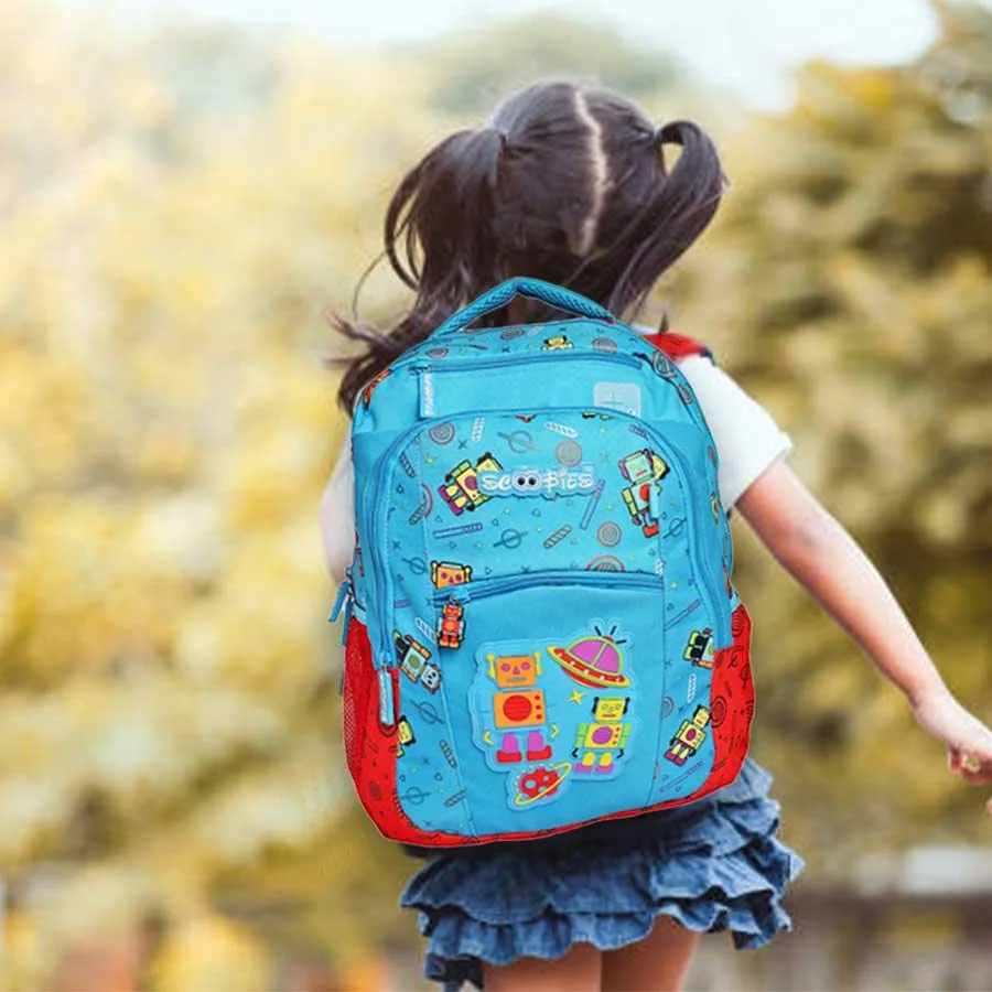Fab N Dab Bag  |  Robotic Applique Badge Design  |  Bright Colours  |