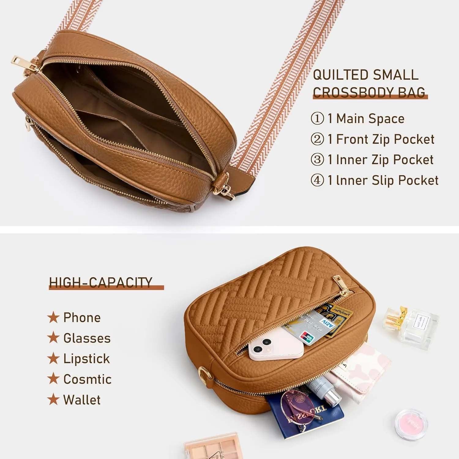 Fancy Forest Crossbody Bags for Women - Trendy Vegan Leather Small Purse, Travel-Ready Designer Accessory