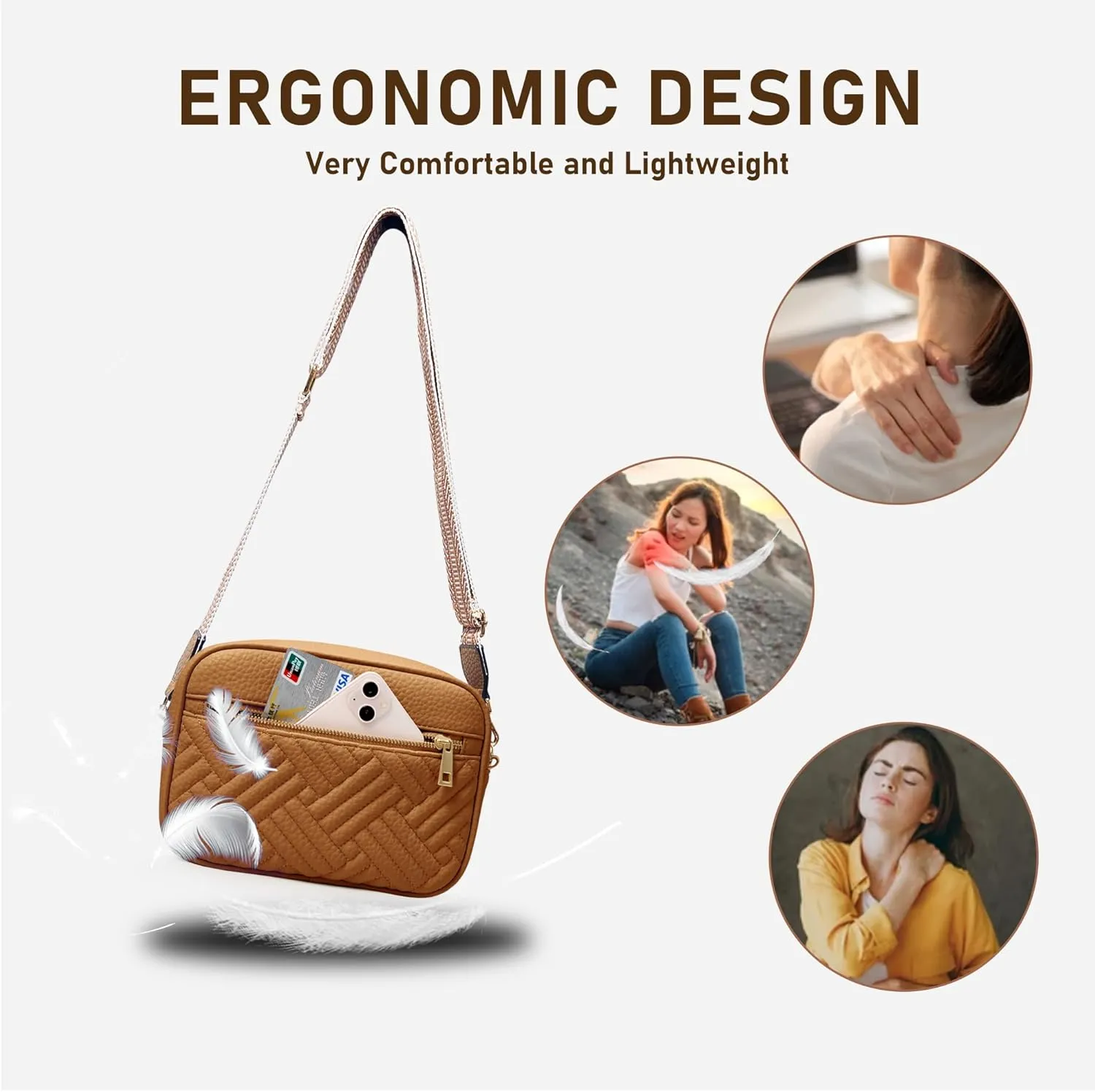 Fancy Forest Crossbody Bags for Women - Trendy Vegan Leather Small Purse, Travel-Ready Designer Accessory