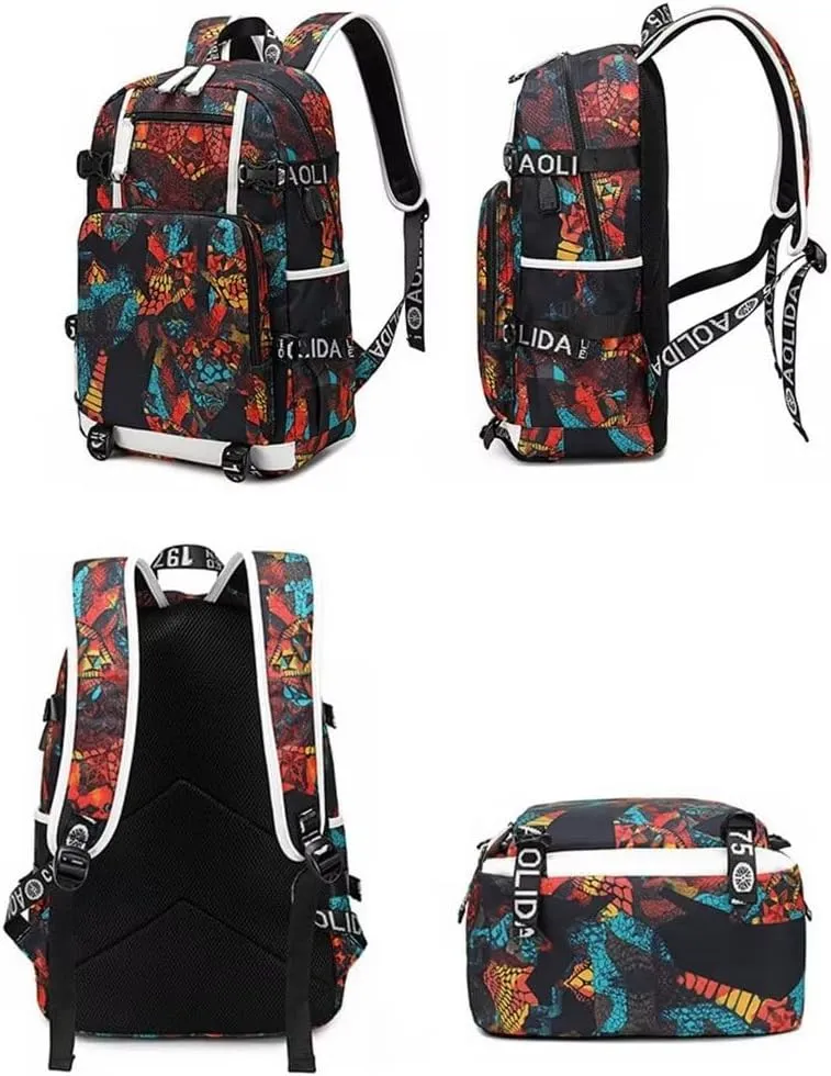 FANwenfeng Basketball Player 23 Luminous Backpack Travel Daypacks Fans Bag for Men Women (Style 8)